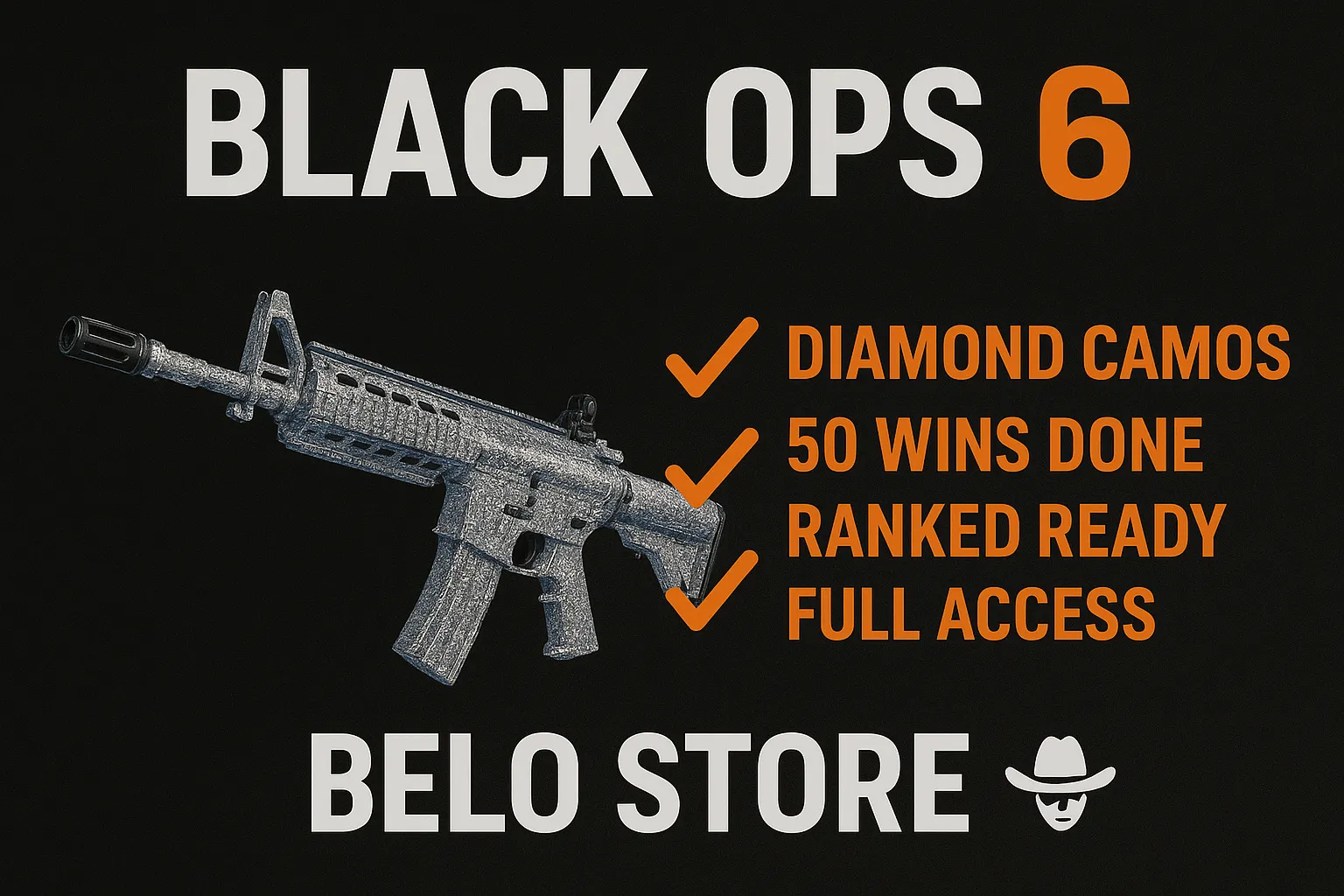 🎉【 Black Ops 6 】14 Diamond Camos ⚡ 50 Wins Done ✅ Level 55+ ✅ Activision | Linkable to all platforms | Fast Delivery